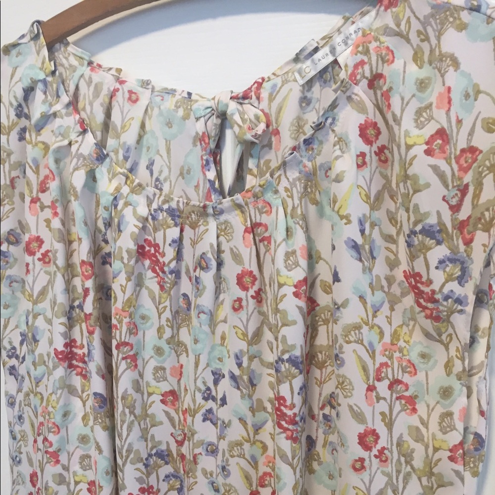 Spring floral silky top